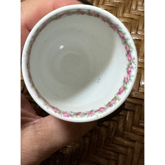 VINTAGE HAVILAND & CO. LIMOGES EGG CUPS FLORAL DESIGN - Picture 6 of 9